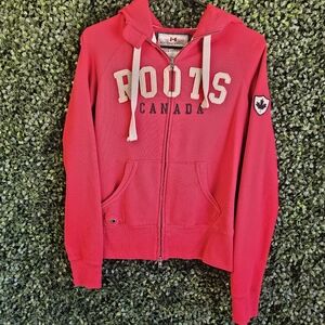 Womens Medium Roots Canada Zip Up Hoodie Jacket